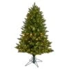 4 Ft. Vermont Spruce Faux Christmas Tree With 200 Color Changing (Remote Control) LED Lights And 400 Bendable Branches -Holiday Glow Store nearly natural pre lit christmas trees t3290 64 1000
