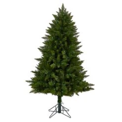 5 Ft. Vermont Spruce Artificial Christmas Tree With 250 Color Changing LED Lights & 586 Bendable Branches -Holiday Glow Store nearly natural pre lit christmas trees t3291 4f 1000