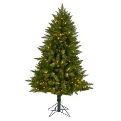 5 Ft. Vermont Spruce Artificial Christmas Tree With 250 Color Changing LED Lights & 586 Bendable Branches