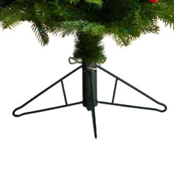 5 Ft. Montana Mountain Fir Artificial Christmas Tree With 300 Multi Color LED Lights, 30 Globe Bulbs & Bendable Branches -Holiday Glow Store nearly natural pre lit christmas trees t3294 44 1000