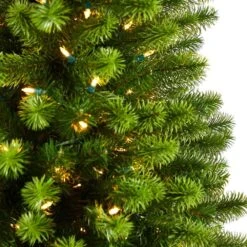 6 Ft. Pre-Lit LED Slim Virginia Spruce Artificial Christmas Tree With 300 Warm White Multi-Function Lights 17 6 Ft. Pre-Lit LED Slim Virginia Spruce Artificial Christmas Tree With 300 Warm White Multi-Function Lights -Holiday Glow Store nearly natural pre lit christmas trees t3297 1f 1000