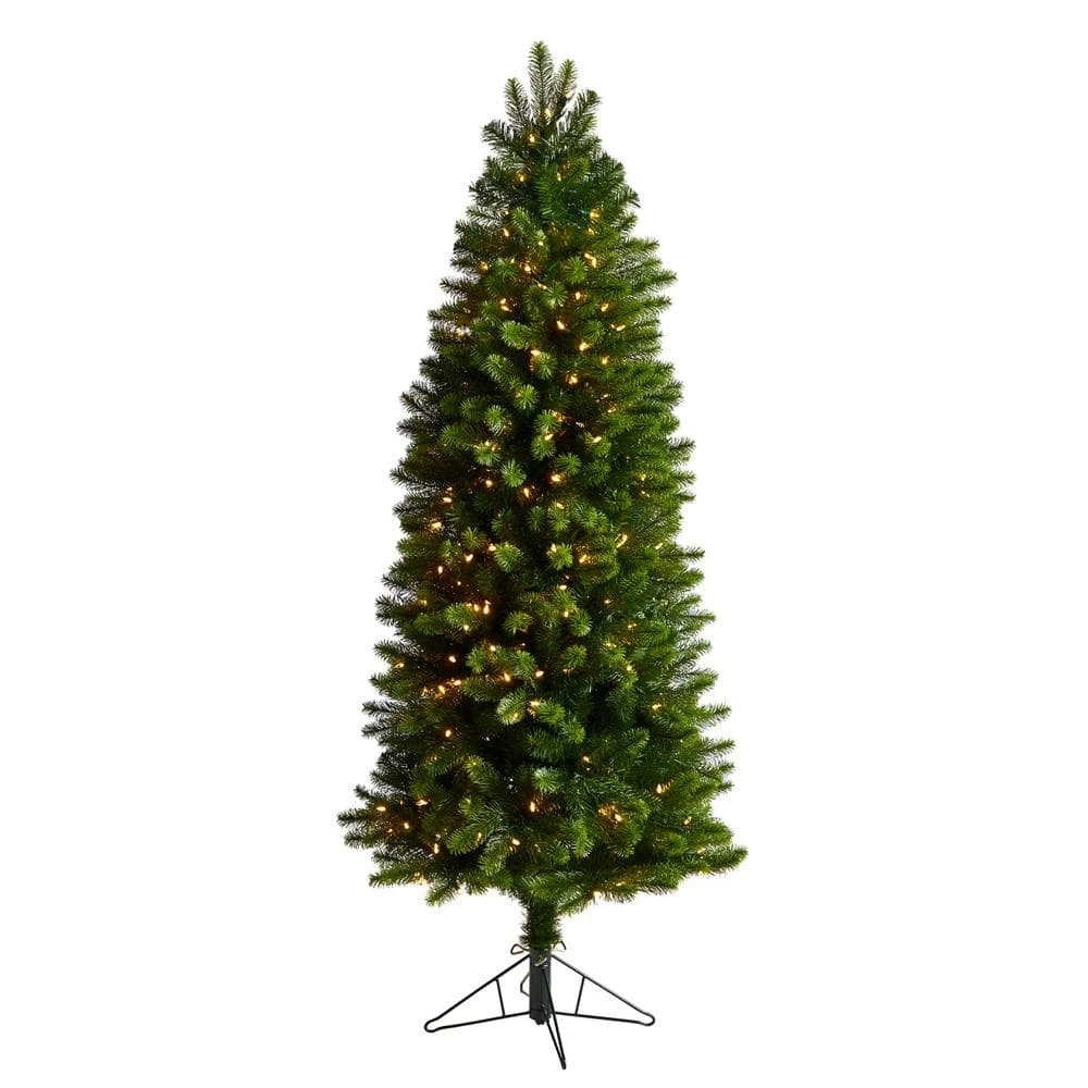 6 Ft. Pre-Lit LED Slim Virginia Spruce Artificial Christmas Tree With 300 Warm White Multi-Function Lights 3 6 Ft. Pre-Lit LED Slim Virginia Spruce Artificial Christmas Tree With 300 Warm White Multi-Function Lights