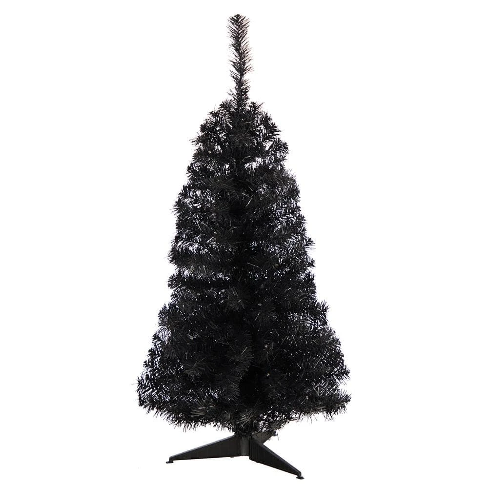 3 Ft. Black Artificial Christmas Tree With 50 LED Lights And 118 Bendable Branches 6 3 Ft. Black Artificial Christmas Tree With 50 LED Lights And 118 Bendable Branches - Image 4