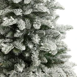 4 Ft. Flocked North Carolina Fir Artificial Christmas Tree With 250 Warm White Lights And 779 Bendable Branches 14 4 Ft. Flocked North Carolina Fir Artificial Christmas Tree With 250 Warm White Lights And 779 Bendable Branches -Holiday Glow Store nearly natural pre lit christmas trees t3334 44 1000