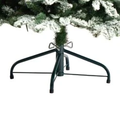 5 Ft. Flocked North Carolina Fir Artificial Christmas Tree With 350 Warm White Lights And 1247 Bendable Branches -Holiday Glow Store nearly natural pre lit christmas trees t3335 fa 1000