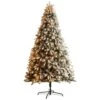 9 Ft. Flocked South Carolina Spruce Artificial Christmas Tree With 850 Clear Lights And 2329 Bendable Branches -Holiday Glow Store nearly natural pre lit christmas trees t3336 64 1000