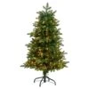 4 Ft. South Carolina Fir Artificial Christmas Tree With 250 Clear Lights And 752 Bendable Branches
