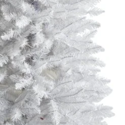 6 Ft. White Pre-Lit LED Slim Artificial Christmas Tree With 250 Warm White Lights -Holiday Glow Store nearly natural pre lit christmas trees t3360 44 1000