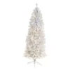 6 Ft. White Pre-Lit LED Slim Artificial Christmas Tree With 250 Warm White Lights -Holiday Glow Store nearly natural pre lit christmas trees t3360 64 1000