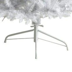 6 Ft. White Pre-Lit LED Slim Artificial Christmas Tree With 250 Warm White Lights -Holiday Glow Store nearly natural pre lit christmas trees t3360 fa 1000