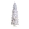 8 Ft. White Pre-Lit LED Slim Artificial Christmas Tree With 400 Warm White Lights -Holiday Glow Store nearly natural pre lit christmas trees t3362 64 1000