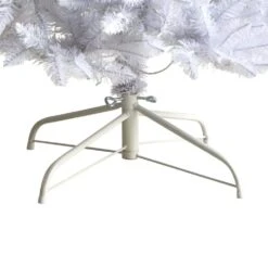 8 Ft. White Pre-Lit LED Slim Artificial Christmas Tree With 400 Warm White Lights -Holiday Glow Store nearly natural pre lit christmas trees t3362 fa 1000