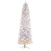 9 Ft. White Pre-Lit LED Slim Artificial Christmas Tree With 600 Warm White Lights -Holiday Glow Store nearly natural pre lit christmas trees t3363 64 1000