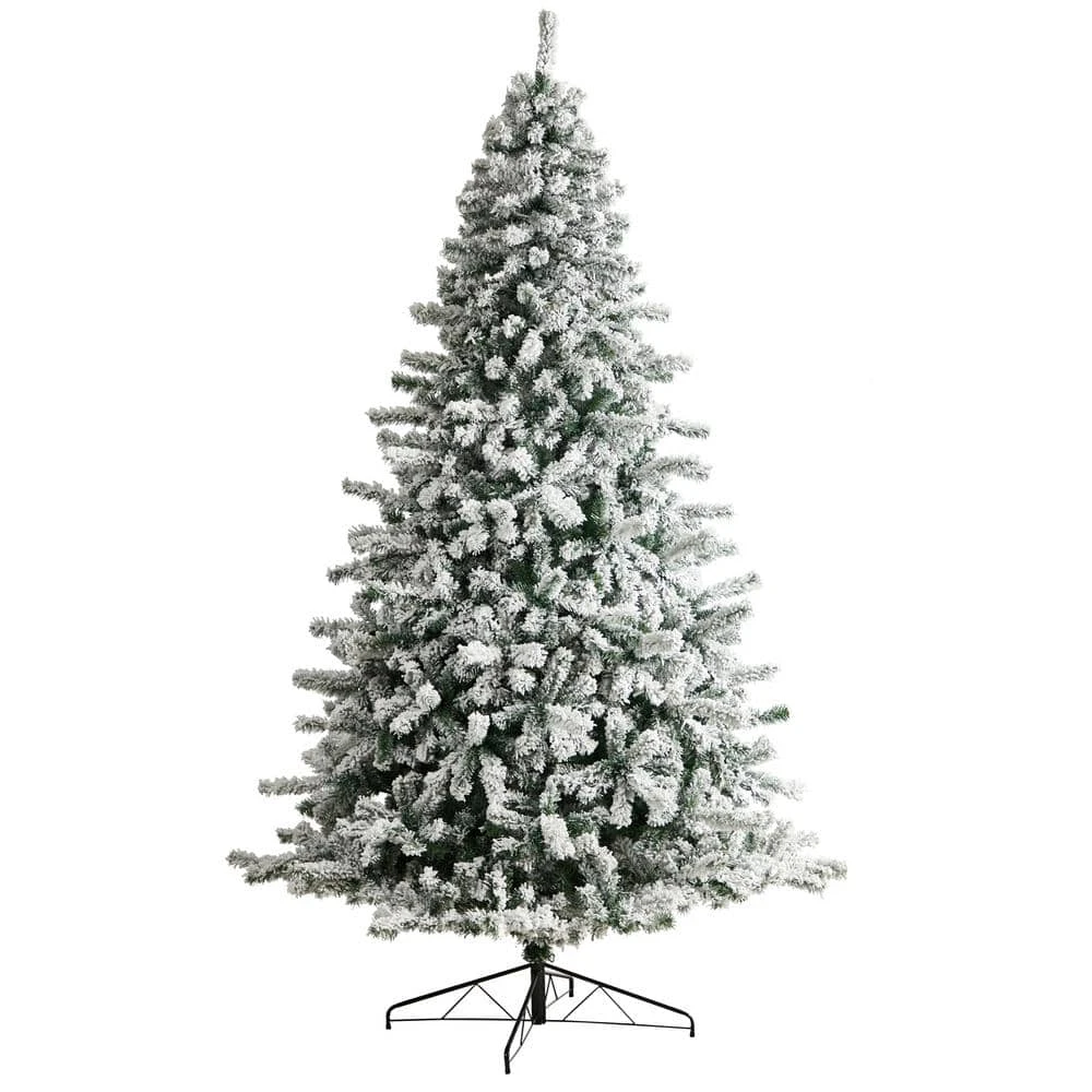 9 Ft. LED Flocked Spruce Artificial Christmas Tree With 650-Lights And 1550 Bendable Branches 5 9 Ft. LED Flocked Spruce Artificial Christmas Tree With 650-Lights And 1550 Bendable Branches - Image 3