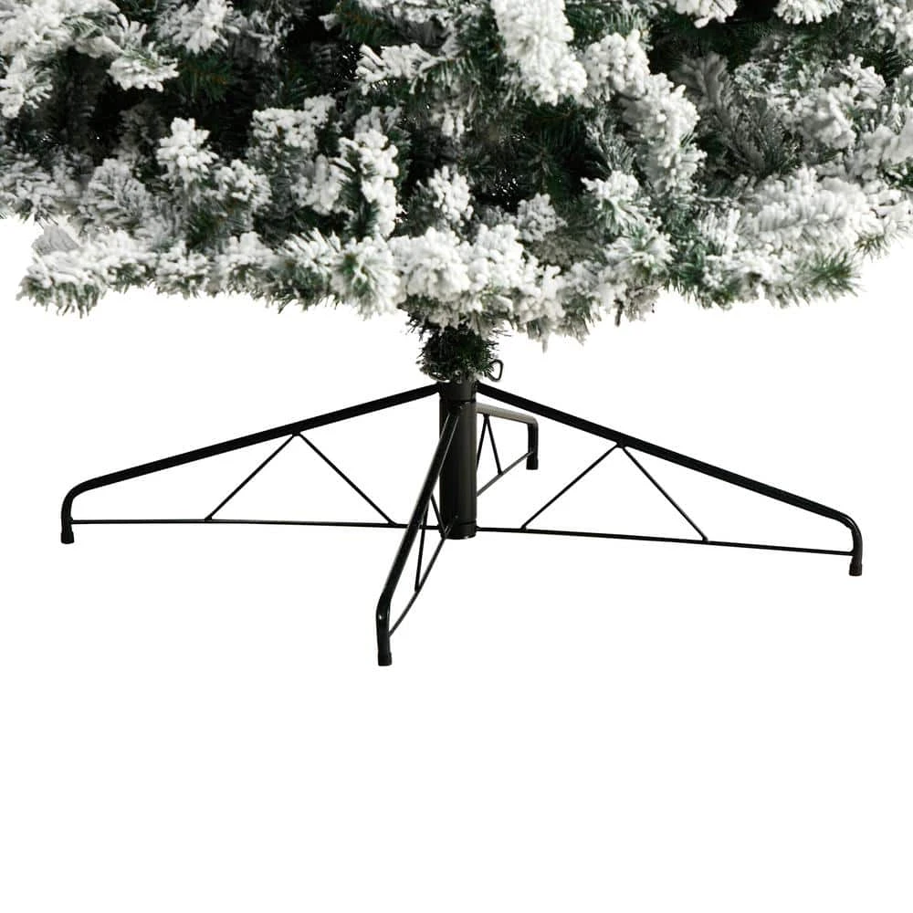 9 Ft. LED Flocked Spruce Artificial Christmas Tree With 650-Lights And 1550 Bendable Branches 8 9 Ft. LED Flocked Spruce Artificial Christmas Tree With 650-Lights And 1550 Bendable Branches - Image 6