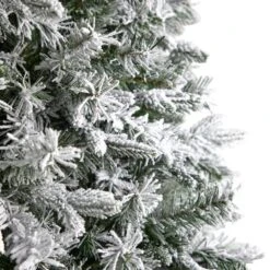 9 Ft. Flocked Vermont Mixed Pine Artificial Christmas Tree With 650 LED Lights And 1960 Bendable Branches 14 9 Ft. Flocked Vermont Mixed Pine Artificial Christmas Tree With 650 LED Lights And 1960 Bendable Branches -Holiday Glow Store nearly natural pre lit christmas trees t3386 44 1000