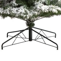 9 Ft. Flocked Vermont Mixed Pine Artificial Christmas Tree With 650 LED Lights And 1960 Bendable Branches 15 9 Ft. Flocked Vermont Mixed Pine Artificial Christmas Tree With 650 LED Lights And 1960 Bendable Branches -Holiday Glow Store nearly natural pre lit christmas trees t3386 fa 1000