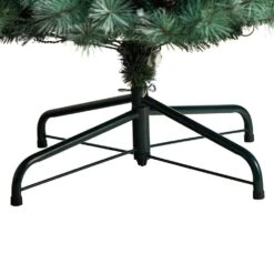 9 Ft. Frosted Tip Pine Artificial Christmas Tree With Clear Lights, Pine Cones And Bendable Branches -Holiday Glow Store nearly natural pre lit christmas trees t3502 fa 1000