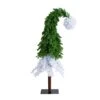 7 Ft. Pre-Lit Holiday Green & White Santa's Hat Artificial Christmas Tree With 500 LED Lights And 1275 Bendable Branches -Holiday Glow Store nearly natural pre lit christmas trees t4697 64 1000