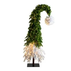 9 Ft. Pre-Lit Holiday Green & White Santa's Hat Artificial Christmas Tree With 600 LED Lights And 1992 Bendable Branches 12 9 Ft. Pre-Lit Holiday Green & White Santa's Hat Artificial Christmas Tree With 600 LED Lights And 1992 Bendable Branches -Holiday Glow Store nearly natural pre lit christmas trees t4698 4f 1000
