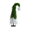 9 Ft. Pre-Lit Holiday Green & White Santa's Hat Artificial Christmas Tree With 600 LED Lights And 1992 Bendable Branches -Holiday Glow Store nearly natural pre lit christmas trees t4698 64 1000