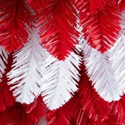 5 Ft. Pre-Lit Artificial Peppermint Christmas Tree With 150 Microdot LED Lights -Holiday Glow Store nearly natural pre lit christmas trees t4700 44 1000