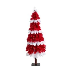 5 Ft. Pre-Lit Artificial Peppermint Christmas Tree With 150 Microdot LED Lights