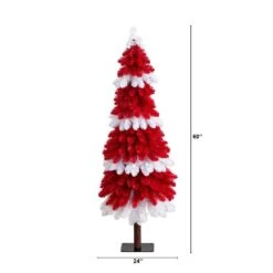5 Ft. Pre-Lit Artificial Peppermint Christmas Tree With 150 Microdot LED Lights -Holiday Glow Store nearly natural pre lit christmas trees t4700 c3 1000
