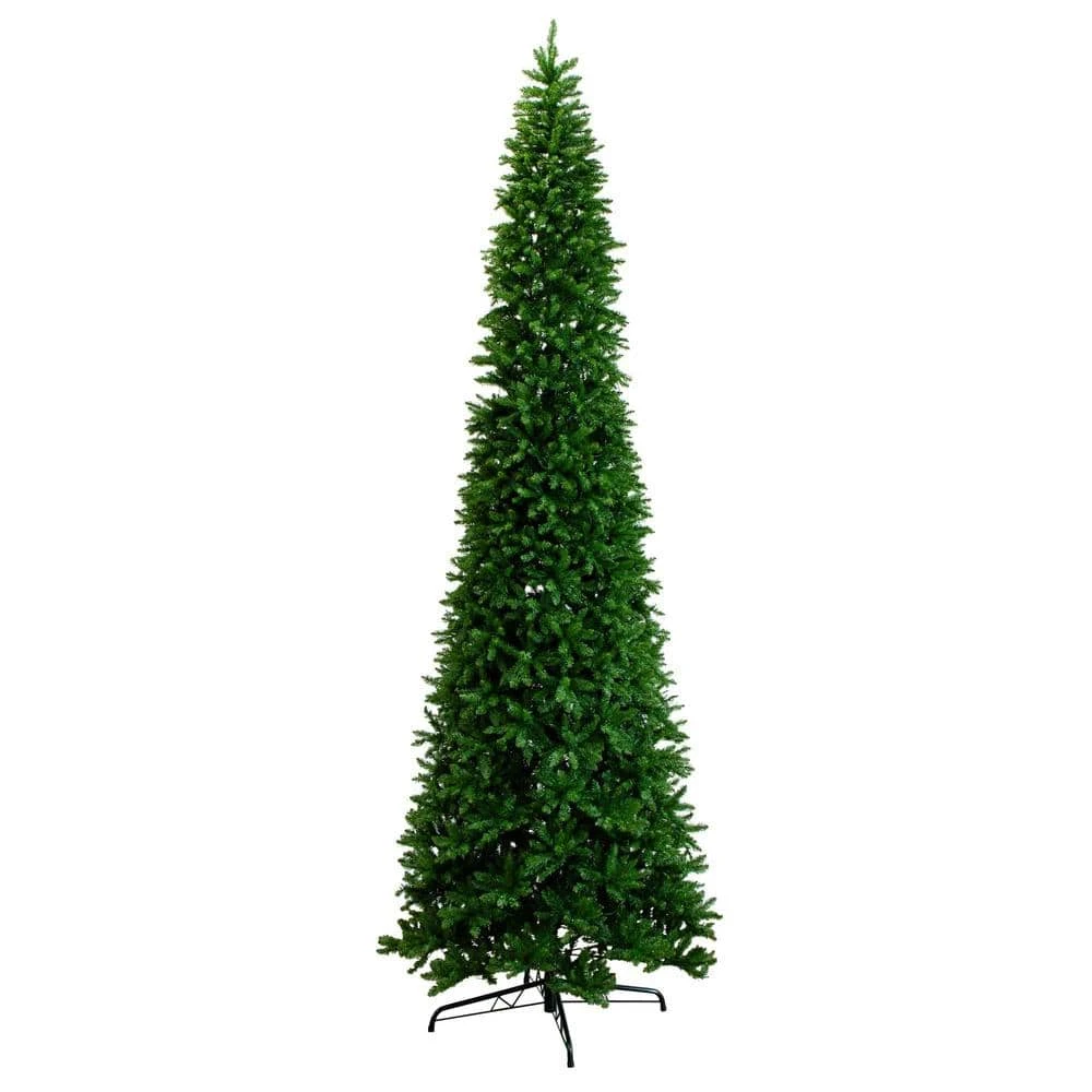 14 Ft. Pre-Lit Slim Green Mountain Pine ArtificialChristmas Tree With 1600 Warm White LED Lights And 4660 Branches 3 14 Ft. Pre-Lit Slim Green Mountain Pine ArtificialChristmas Tree With 1600 Warm White LED Lights And 4660 Branches
