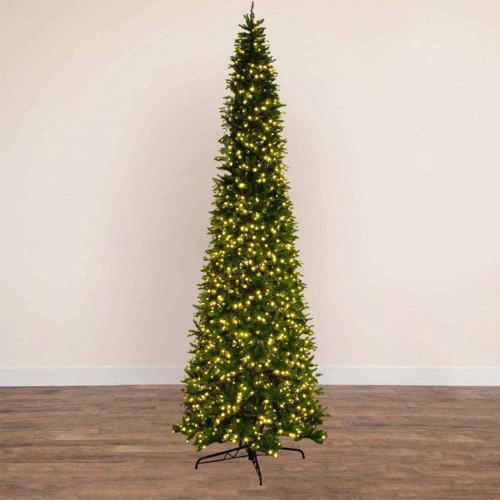14 Ft. Pre-Lit Slim Green Mountain Pine ArtificialChristmas Tree With 1600 Warm White LED Lights And 4660 Branches 8 14 Ft. Pre-Lit Slim Green Mountain Pine ArtificialChristmas Tree With 1600 Warm White LED Lights And 4660 Branches - Image 6