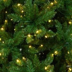 15 Ft. Pre-Lit LED Slim Green Mountain Pine Artificial Christmas Tree With 1900 Warm White Lights And 5460 Branches -Holiday Glow Store nearly natural pre lit christmas trees t4781 1f 1000