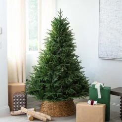 6 Ft. Pre-Lit Edmonton Fir Light Show Memory Shape Artificial Christmas Tree With Instant Connect Technology -Holiday Glow Store nearly natural pre lit christmas trees t4785 1f 1000