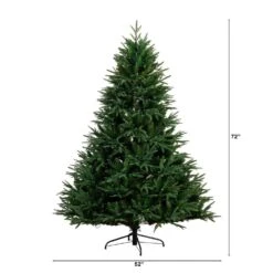 6 Ft. Pre-Lit Edmonton Fir Light Show Memory Shape Artificial Christmas Tree With Instant Connect Technology -Holiday Glow Store nearly natural pre lit christmas trees t4785 c3 1000