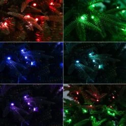 7 Ft. Pre-Lit Edmonton Fir Light Show Memory Shape Artificial Christmas Tree With Instant Connect Technology -Holiday Glow Store nearly natural pre lit christmas trees t4786 fa 1000