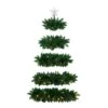 5 Ft. Pre-Lit Wall Hanging Artificial Christmas Tree With 50 Warm White LED Lights -Holiday Glow Store nearly natural pre lit christmas trees t4787 64 1000