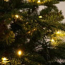 6 Ft. Pre-Lit Artificial Idaho Mixed Fir Christmas Tree With 130 Warm White LED Lights -Holiday Glow Store nearly natural pre lit christmas trees t4791 1f 1000