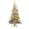7 Ft. Pre-Lit Flocked Woodland Fir Artificial Christmas Tree With 200 Warm White LED Lights -Holiday Glow Store nearly natural pre lit christmas trees t4793 64 1000
