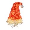 5 Ft. Pre-Lit Holiday Red Santa's Hat Artificial Christmas Tree With 300 LED Lights And 720 Tips 2 5 Ft. Pre-Lit Holiday Red Santa's Hat Artificial Christmas Tree With 300 LED Lights And 720 Tips -Holiday Glow Store nearly natural pre lit christmas trees t4794 64 1000