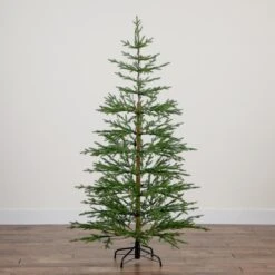 6 Ft. Pre-Lit Faux Natural Fresh Cut Fir Xmas Tree W/Instant Connect Technology & 230 Color Changing LED Dewdrop Lights -Holiday Glow Store nearly natural pre lit christmas trees t4801 40 1000