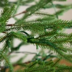 6 Ft. Pre-Lit Faux Natural Fresh Cut Fir Xmas Tree W/Instant Connect Technology & 230 Color Changing LED Dewdrop Lights -Holiday Glow Store nearly natural pre lit christmas trees t4801 66 1000