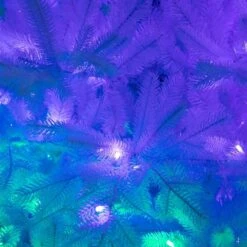 7 Ft. Pre-Lit Artificial White California Spruce Christmas Tree With 440 Color Changing LED Lights -Holiday Glow Store nearly natural pre lit christmas trees t4802 1f 1000