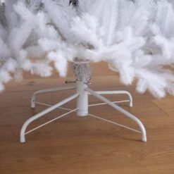 7 Ft. Pre-Lit Artificial White California Spruce Christmas Tree With 440 Color Changing LED Lights -Holiday Glow Store nearly natural pre lit christmas trees t4802 44 1000