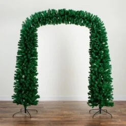 8 Ft. Pre-Lit Holiday Green Pine Archway Artificial Christmas Tree With 650 Multi-function Warm White LED Lights 11 8 Ft. Pre-Lit Holiday Green Pine Archway Artificial Christmas Tree With 650 Multi-function Warm White LED Lights -Holiday Glow Store nearly natural pre lit christmas trees t4841 4f 1000