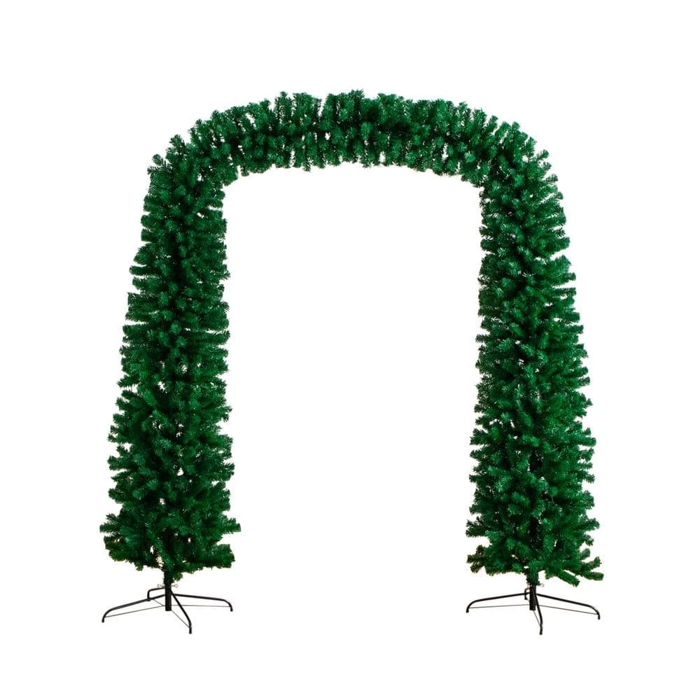 8 Ft. Pre-Lit Holiday Green Pine Archway Artificial Christmas Tree With 650 Multi-function Warm White LED Lights 3 8 Ft. Pre-Lit Holiday Green Pine Archway Artificial Christmas Tree With 650 Multi-function Warm White LED Lights