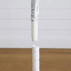 4 Ft. 6 Ft. 8 Ft. Pre-Lit Artificial White Birch Trees With LED Lights - (Set Of 3) -Holiday Glow Store nearly natural pre lit christmas trees t5101 1d 1000