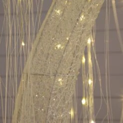 7 Ft. Pre-Lit Artificial White Willow Tree With 400-Cool White LED Light -Holiday Glow Store nearly natural pre lit christmas trees t5207 44 1000