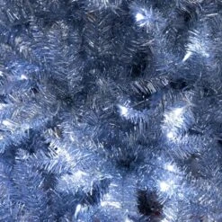 6 Ft. Artificial Silver Christmas Tree With 300-Cool White LED Lights -Holiday Glow Store nearly natural pre lit christmas trees t5239 1f 1000