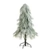 4 Ft. Flocked Down Swept Artificial Christmas Tree With 110-LED Lights -Holiday Glow Store nearly natural pre lit christmas trees t5240 64 1000