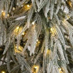 7 Ft. Flocked Down Swept Artificial Christmas Tree With 300-LED Lights 15 7 Ft. Flocked Down Swept Artificial Christmas Tree With 300-LED Lights -Holiday Glow Store nearly natural pre lit christmas trees t5241 1f 1000