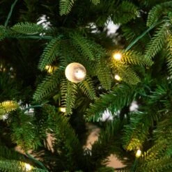 4 Ft. Pre-Lit Artificial Luxembourg Pine Christmas Tree With 120-Multicolored Traditional Bulb LED Lights -Holiday Glow Store nearly natural pre lit christmas trees t5245 1f 1000